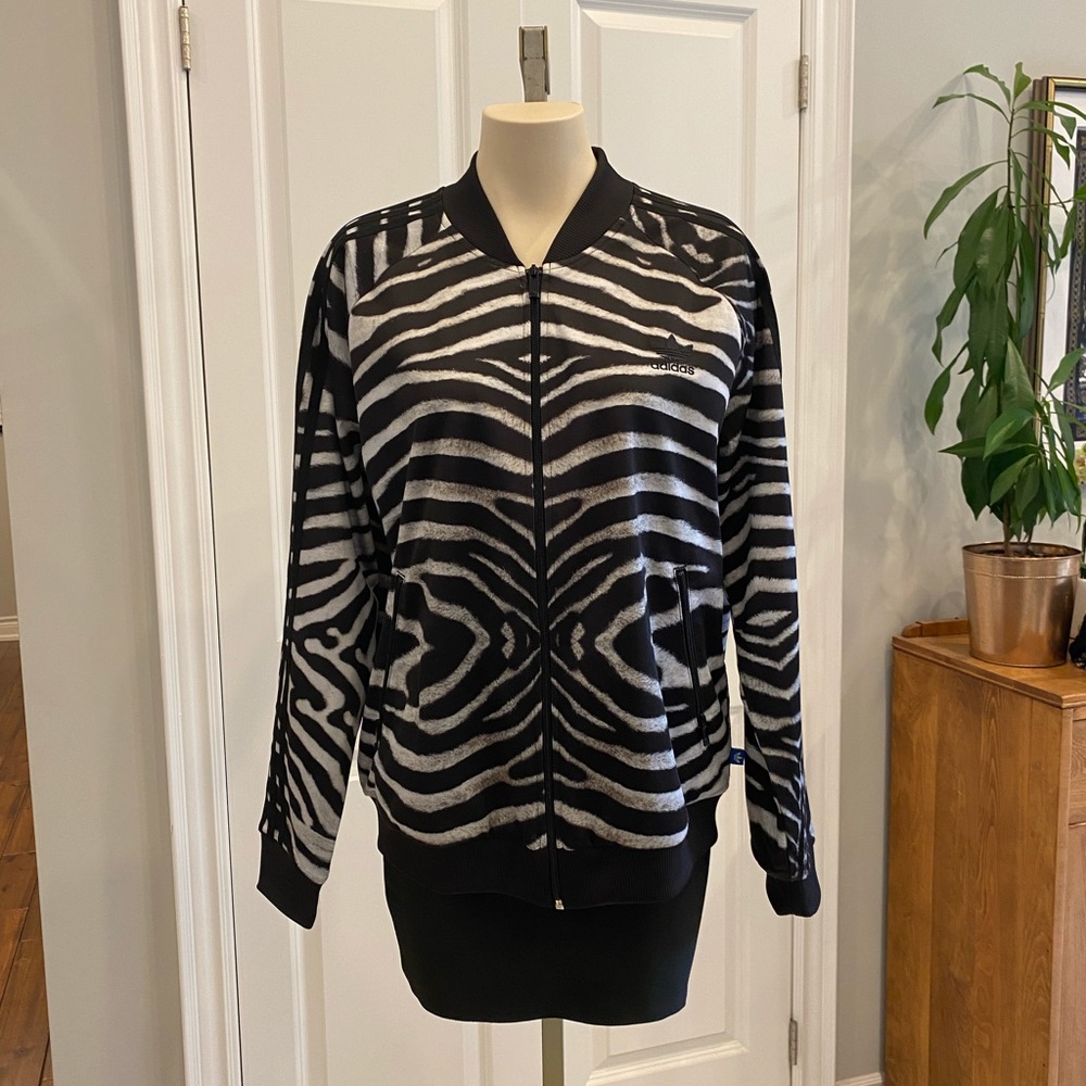 Adidas Zebra Bomber Jacket